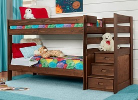 SOLID PINE STAIRCASE BUNKBED