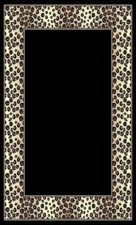 5 X 8 LEOPARD BORDER RUG
