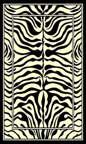 5 X 8 ZEBRA SKIN RUG