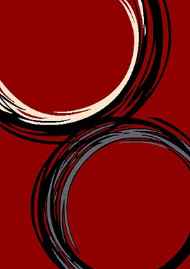 5 X 8 CONTEMPO 44 RED RUG