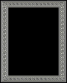 5 x 8 TAJ GREEK KEY BLACK RUG