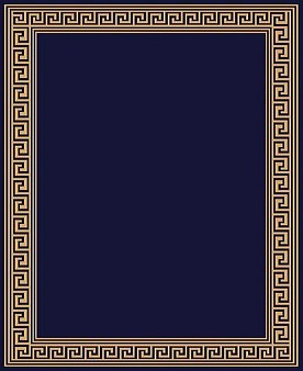 5 X 8 TAJ GREEK KEY NAVY