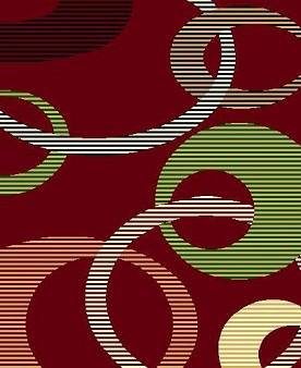 5 X 8 MODERNO 6 BURGUNDY RUG