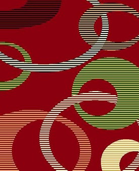 5 x 8 MODERNO 6 RED RUG