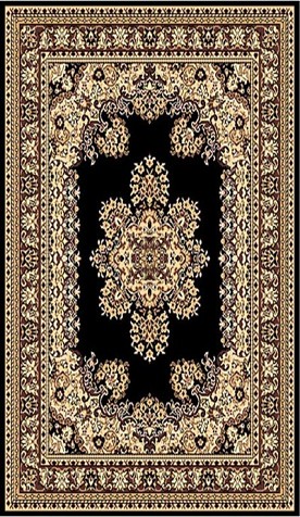 5 X 8 TAJ 100 BLACK RUG