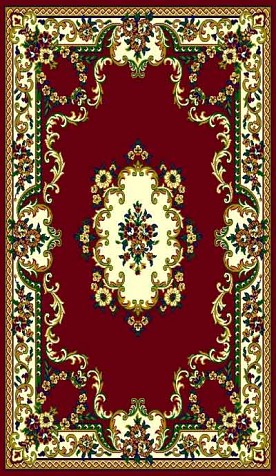 5 X 8 TAJ 112 BURGUNDY RUG
