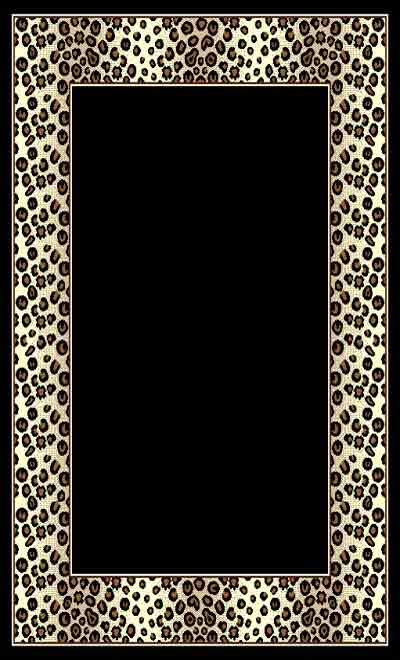5 X 8 LEOPARD BORDER RUG
