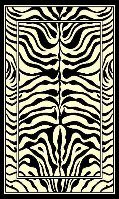 5 X 8 ZEBRA SKIN RUG