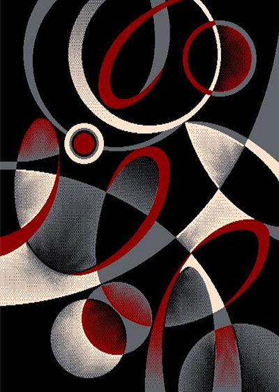 5 X 8 CONTEMPO 45 FIREBALL RUG