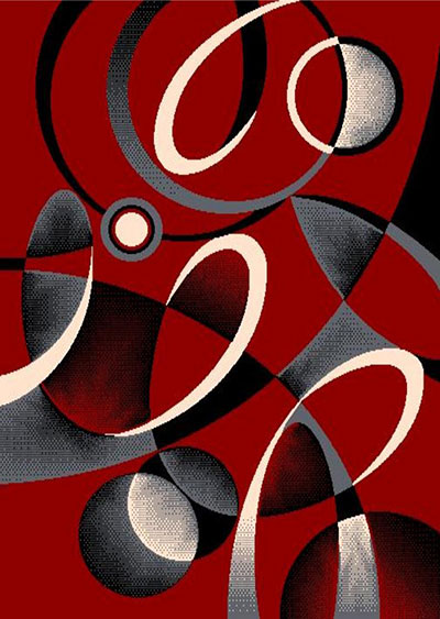 5 X 8 CONTEMPO 45 RED RUG