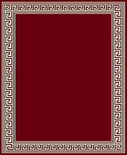 5 X 8 TAJ GREEK KEY BURGUNDY RUG