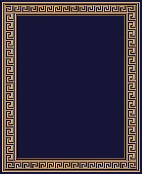 5 X 8 TAJ GREEK KEY NAVY
