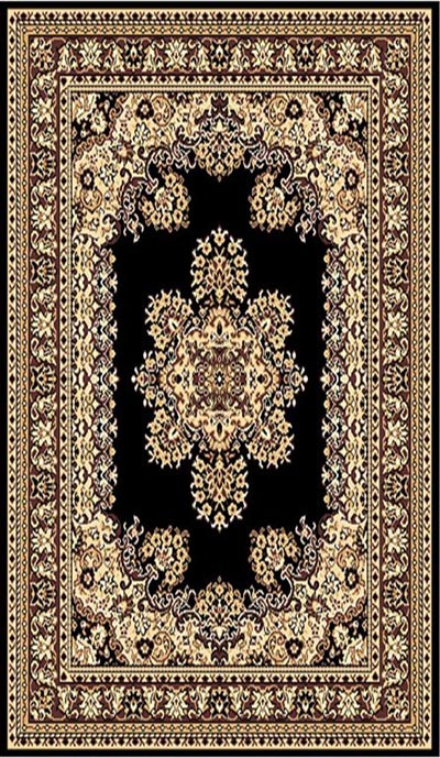 5 X 8 TAJ 100 BLACK RUG