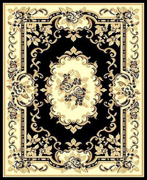 5 X 8 TAJ 117 BLACK RUG